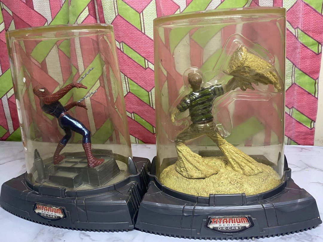 Spider-Man 3 Titanium Series Die-Cast line (Category: Vintage Collectibles) located in Pasay City. Submitted by mauii.2 (Listing ID 1435175344, Image 2). Description: Super Vintage! released (2007) Sandman (available) and Spiderman (sold) Spider-Man 3 Titanium Series Die-Cast line ₱700 each if both ₱1200 only issue: yellowish container .