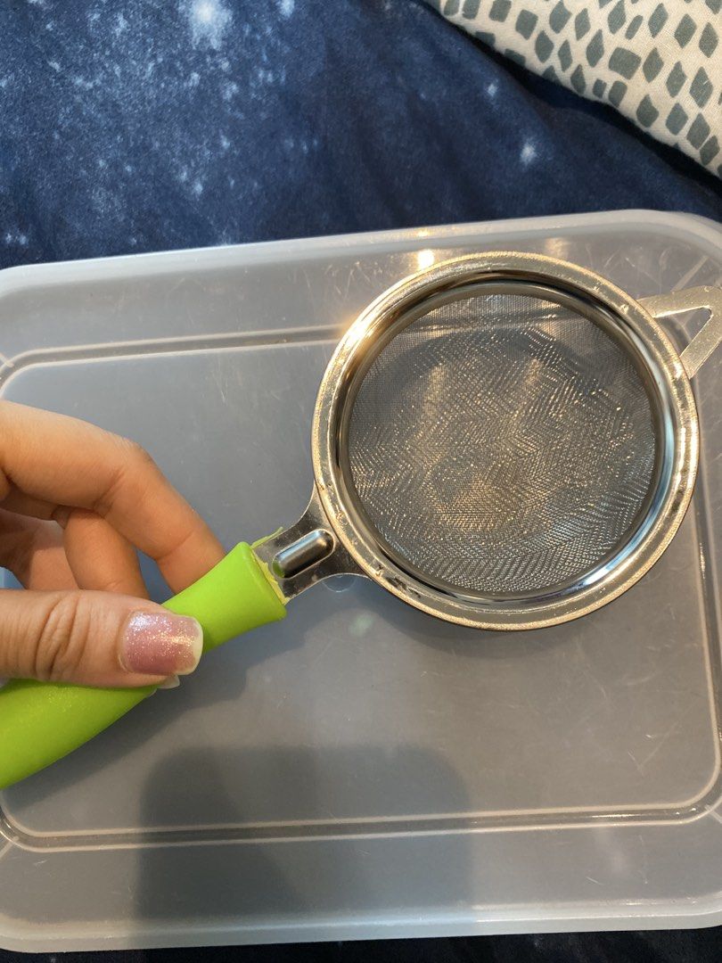 Stainless Steel Tea Strainer with Green Handle