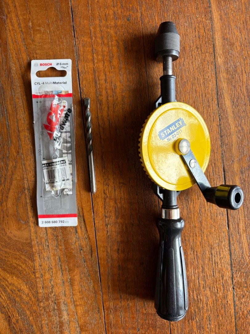 Stanley hand drill with drill bit