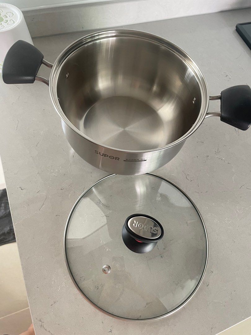 Supor Stainless Steel Pot with Glass Lid
