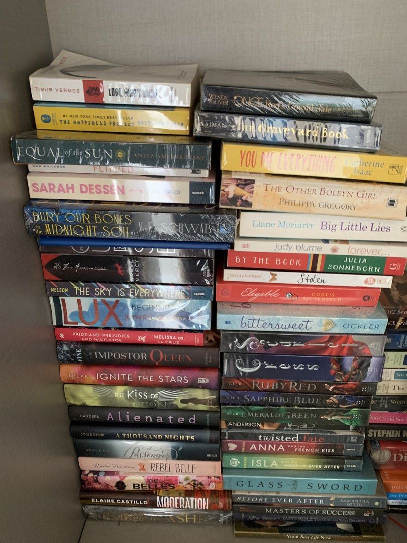 The Grave Yard by Neil GaiMan (Category: Storybooks) located in Bacoor. Submitted by its_cess (Listing ID 1435184864, Image 1). Description: - Books for sale: A diverse collection! - Titles include: "The Happiness Project," "Equal of the Sun," "Big Little Lies," "Ruby Red," and more. - Condition: Good, some are still in their original plastic wrap. - Genres: A variety to choose from!.