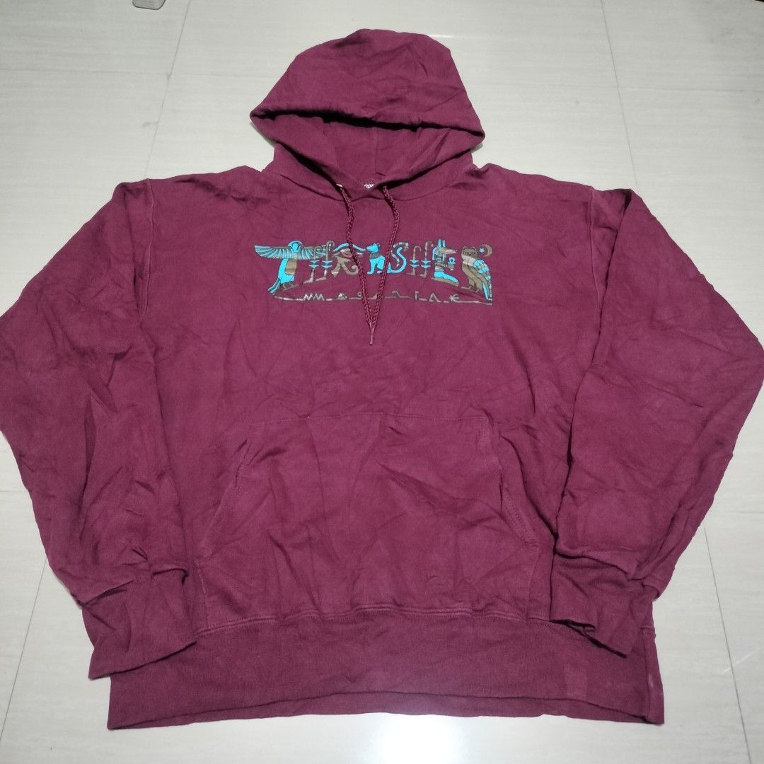 THRASHER HIEROGLYPHIC HOODIE (Category: Hoodies) located in Sariaya. Submitted by social_animalz (Listing ID 1435311394, Image 1). Description: 20.5 x 24.5 needs washing only shipping fee is not included.