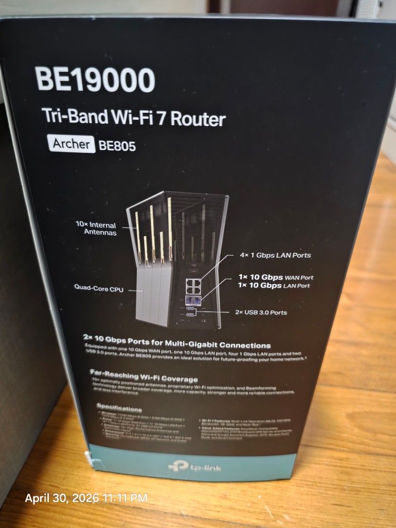 TP-Link BE19000 Tri-Band Wi-Fi 7 Router441442149671915524