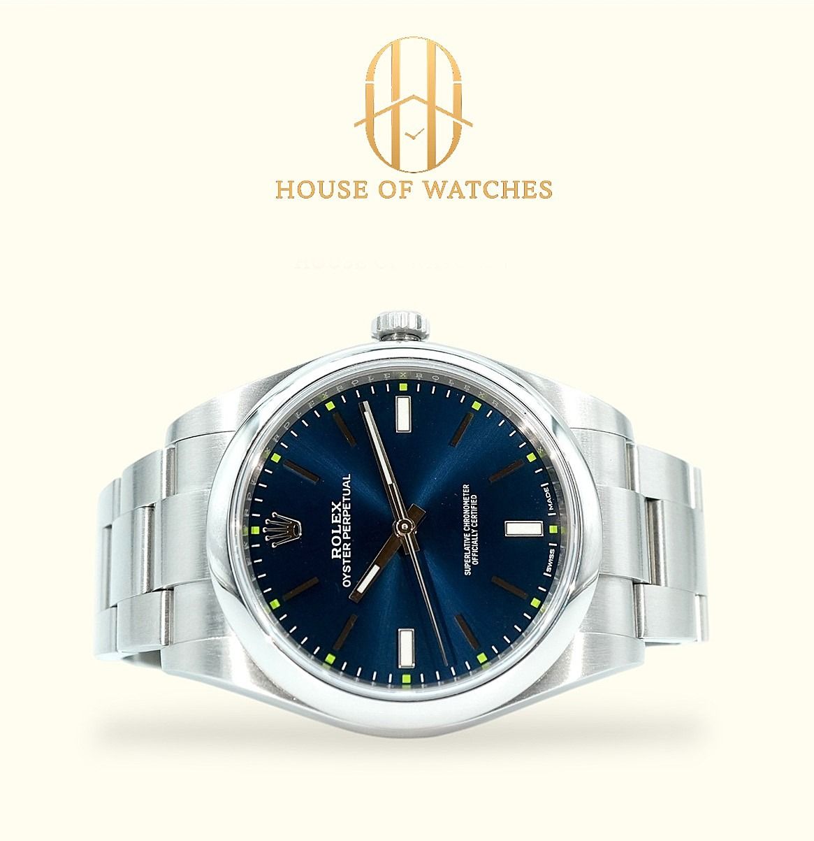 Very Good Condition 2017 Rolex Oyster Perpetual 39 Blue Oyster 114300 114300 Blue OP39 (Category: Watches) located in Singapore. Submitted by houseofwatches.sg (Listing ID 1435205564, Image 1). Description: Stay connected with House of Watches! Very Good Condition 2017 Rolex Oyster Perpetual 39 Oyster 114300 Our Price: $9,550 SKU: HS23665 Brand: Rolex Reference: 114300 Condition: Very Good Dated: November 2017 Dial: Blue Material: Stainless Steel