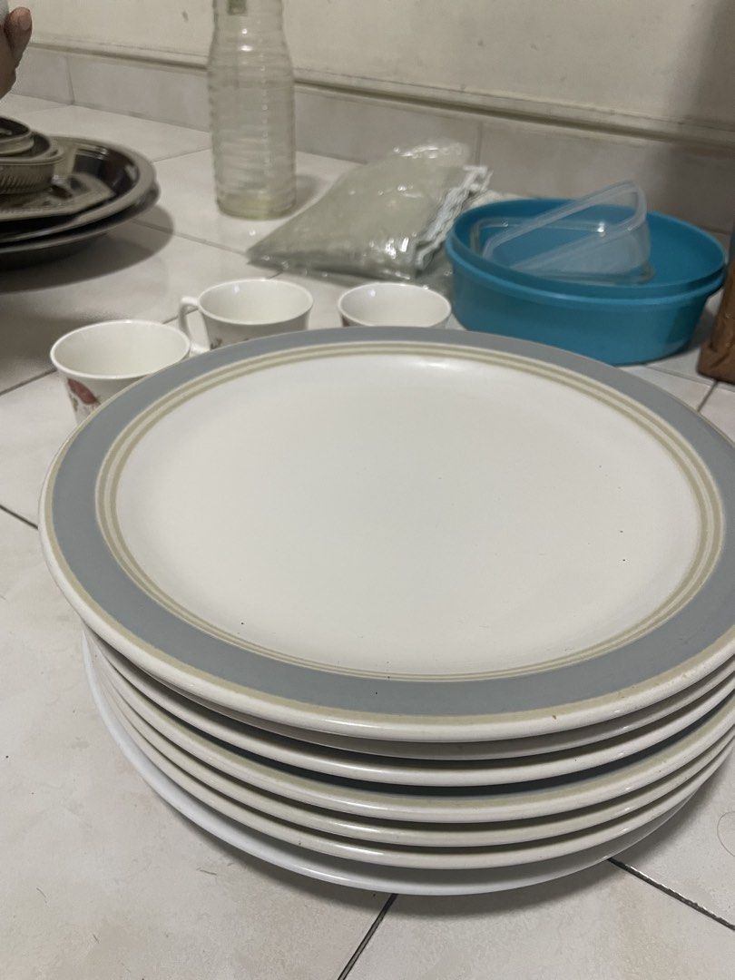 Vintage Dinnerware Set - Plates, Cups, and Pitcher