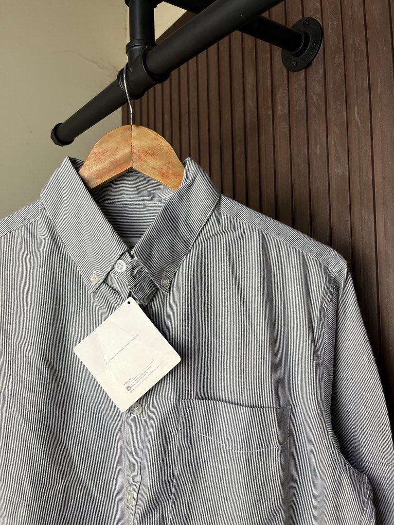 Visvim Pinstripe Button Down Polo Long Sleeve (Category: Formal Shirts) located in Cabanatuan. Submitted by cabsygoods (Listing ID 1435231298, Image 2). Description: Visvim Pinstripe Button Down Polo Long Sleeve Dimes 22 x 29 inches Very good condition No issue Color rate 9/10 Dm to purchase! 📩.