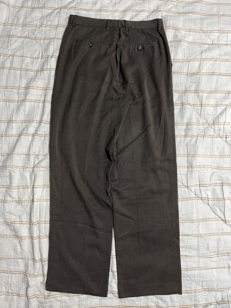 Wide Pleated Trousers (Category: Trousers) located in Marikina City. Submitted by dopaaaa (Listing ID 1435280000, Image 3). Description: Wide Pleated Trousers Dimes: Length - 40.5’ Waist - 29’ Leghole - 9’ Color may vary due to lighting..