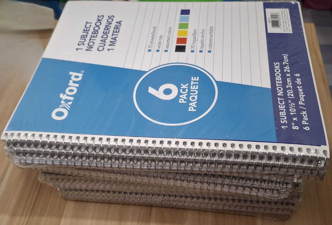 4 Oxford Subject Notebooks 6-Pack (Total 24 notebooks) (Category: Stationery & School Supplies) located in Baguio. Submitted by declutter_scarlet (Listing ID 1430177858, Image 2). Description: Take all Four 6-pack Oxford Notebooks Free shipping Location: Baguio City DM me for more info Check out my profile for more listings.
