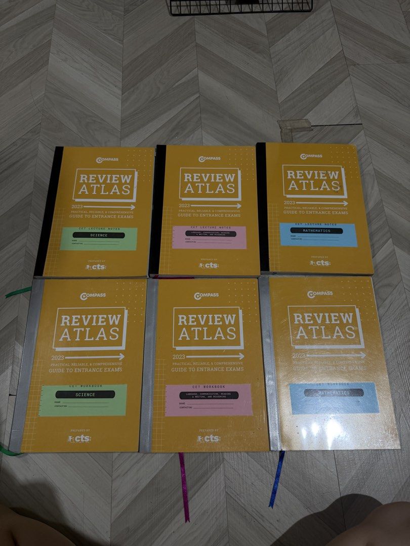 ACTS Review Books (Category: Textbooks) located in Taguig. Submitted by yungcollective (Listing ID 1430143078, Image 1). Description: - ACTS Review Books - Compass Review Atlas 2023 edition - Includes Science, Math, and other subjects - Perfect for entrance exam preparation .