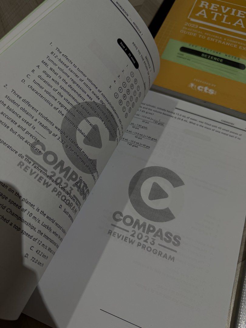 ACTS Review Books (Category: Textbooks) located in Taguig. Submitted by yungcollective (Listing ID 1430143078, Image 2). Description: - ACTS Review Books - Compass Review Atlas 2023 edition - Includes Science, Math, and other subjects - Perfect for entrance exam preparation .