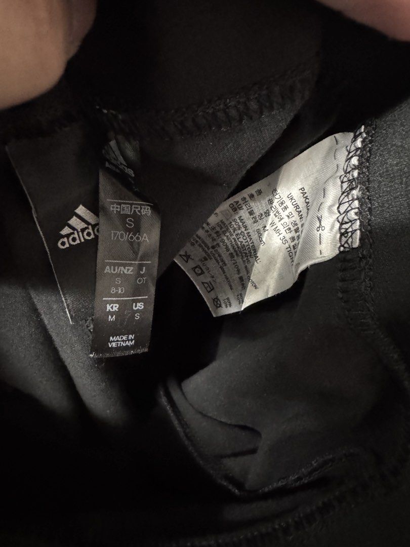 Adidas Black Leggings with White Stripes (Category: Activewear) located in Cebu City. Submitted by jsnf1234 (Listing ID 1430155926, Image 2). Description: .