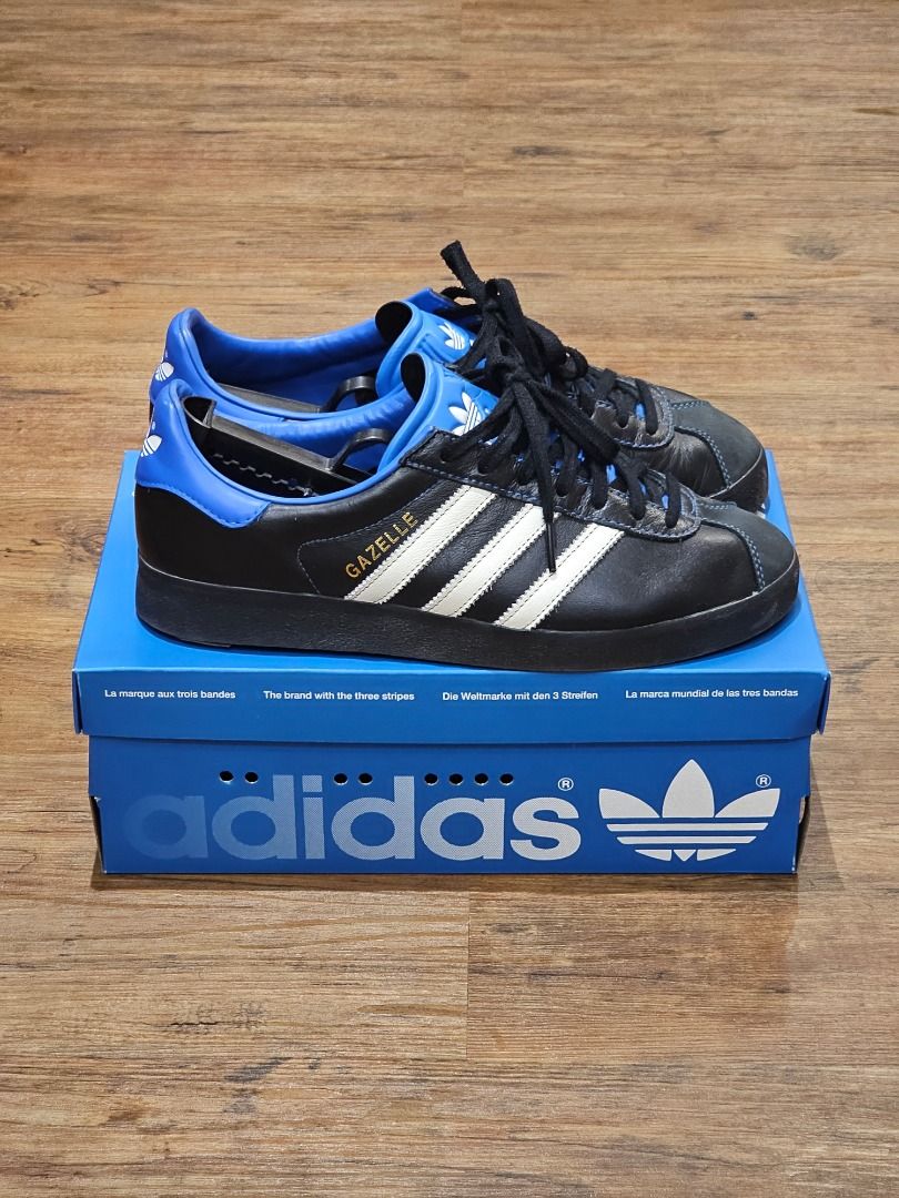 Adidas Gazelle 85 "Black Blue Bird" (Category: Sneakers) located in Angeles City. Submitted by purge.drop (Listing ID 1430097821, Image 2). Description: - Adidas Gazelle 85 sneakers - Color: Black/Blue Bird/White - Size: 9.5us/9uk - Model: IG1720 - SRP: 6,500 - Used seldomly, still in good condition.