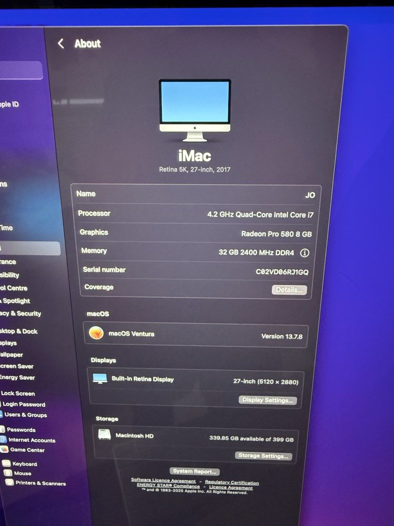 Apple iMac Retina 5K 27-inch (2017)