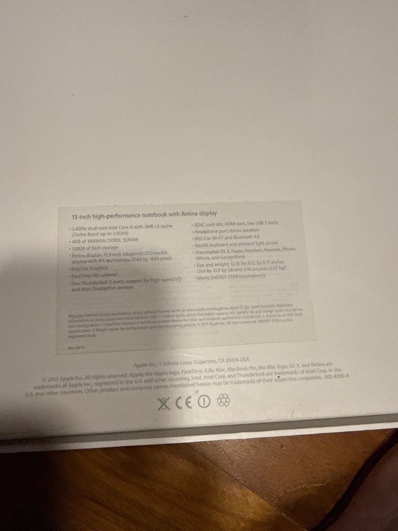 Apple MacBook Pro - Box only420614544043560961