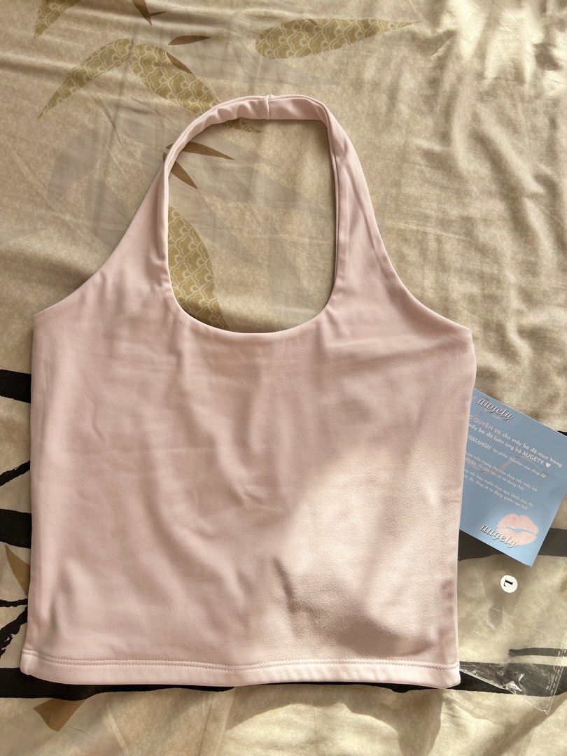 Augety Studio Vietnam Light Pink Halter Top (Category: Sleeveless) located in Taguig. Submitted by carmellouise (Listing ID 1430123641, Image 2). Description: Brand new Never worn.