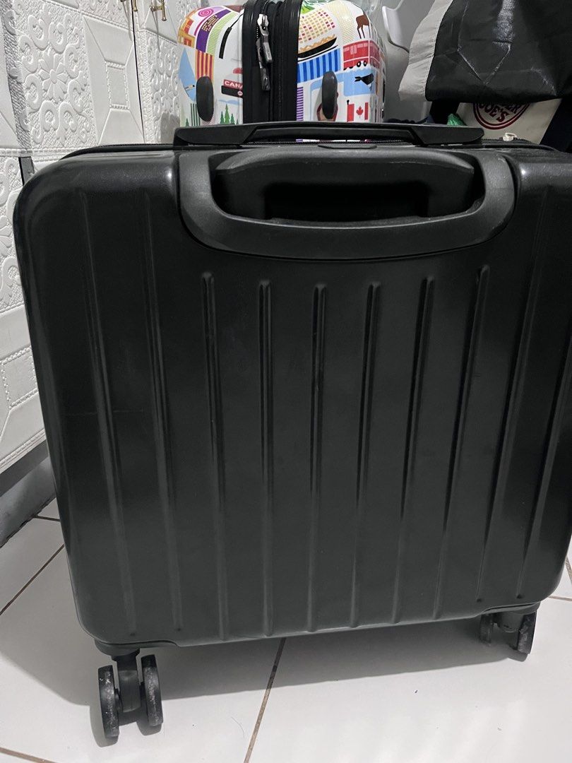 Black Small Luggage with Wheels (Category: Luggage) located in Caloocan City. Submitted by abbyghaillll1998 (Listing ID 1430035433, Image 3). Description: 18 inches carry on luggage. In good condition.