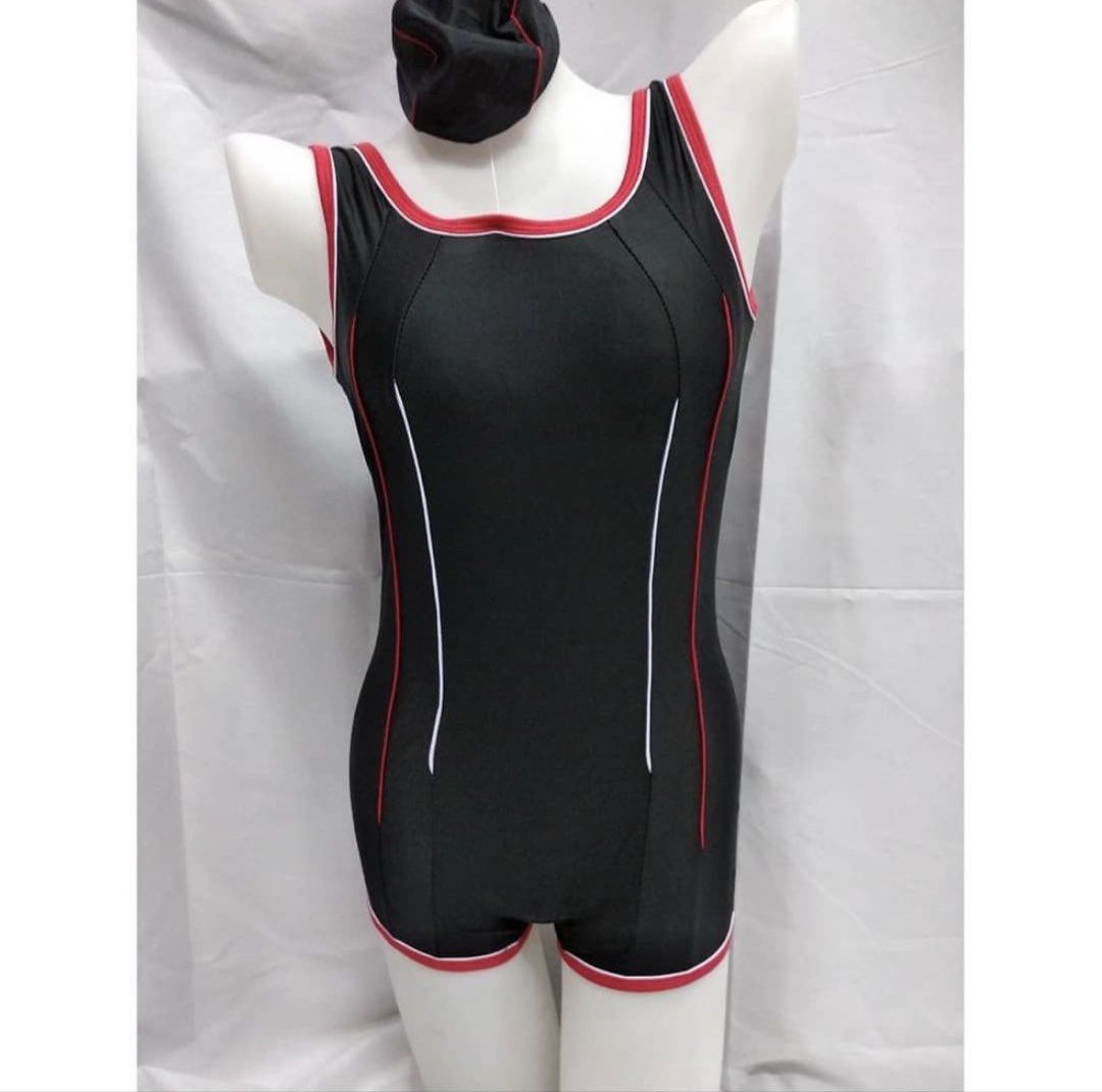 Black Swimsuit with Red Trim (Category: Bikinis & Swimsuits) located in Naga. Submitted by plushandthreads (Listing ID 1430045532, Image 2). Description: Fits xs-small.