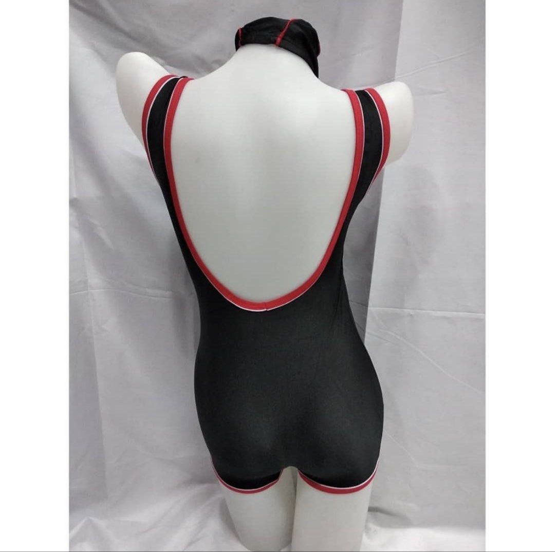 Black Swimsuit with Red Trim (Category: Bikinis & Swimsuits) located in Naga. Submitted by plushandthreads (Listing ID 1430045532, Image 3). Description: Fits xs-small.
