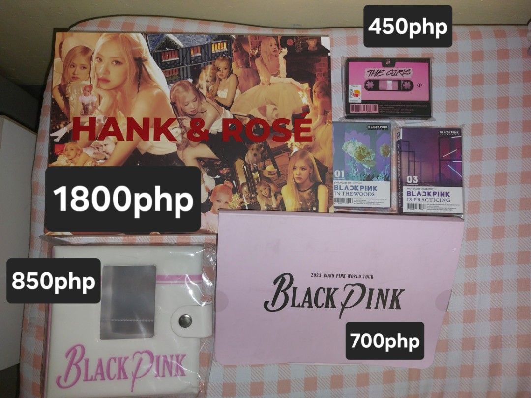 BLACKPINK Photocard Collection (Category: K-Wave Merchandise) located in Taguig. Submitted by ei101 (Listing ID 1430032446, Image 1). Description: ❗️SELLING BLACKPINK MERCH❗️ Selling assorted Blackpink Merch Condition: Good as new Nakakeep sa safe box The Game (Reve Ver.) - 450php The Game PC (#1 and #3) - 450php Photobinder (Bornpink World tour) - 850php Photopackage (Bornpink World tour) - 700php (incomplete) Rosé 2024 SG - 1800php RFS Need fun