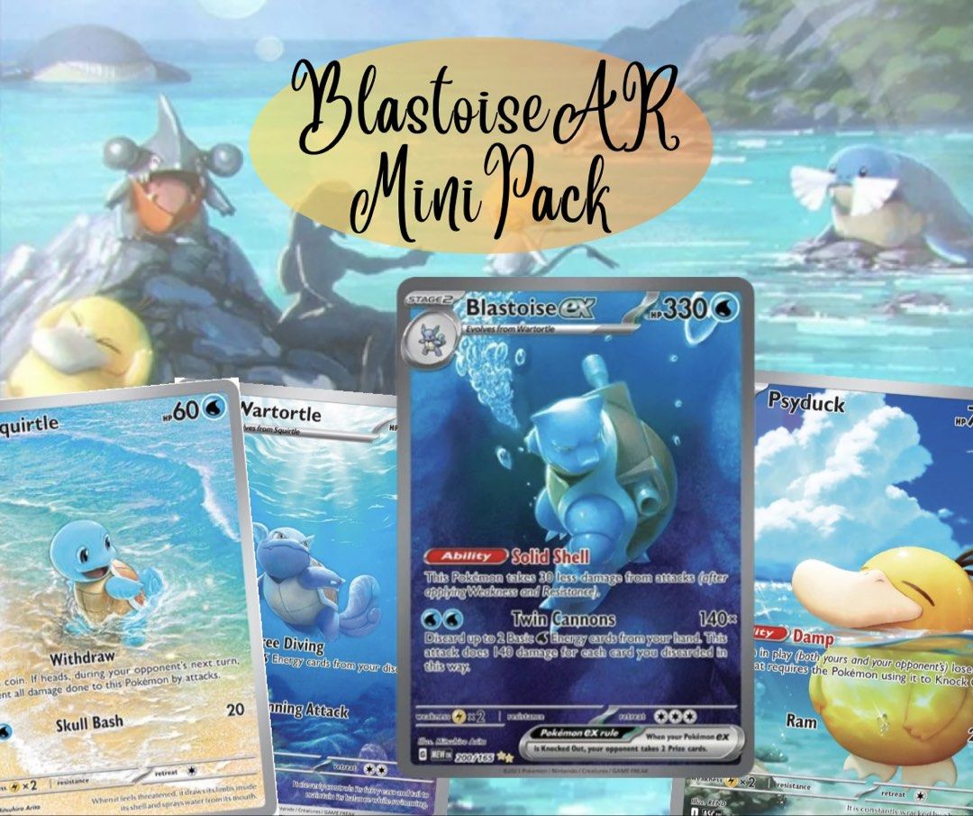 Blastoise AR Mini Mystery Packs, Hobbies & Toys, Toys & Games on Carousell