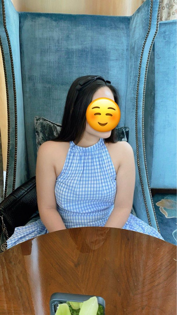 Blue and White Gingham Halter Dress (Category: Dresses) located in Trece Martires City. Submitted by jaaadeya (Listing ID 1429506291, Image 3). Description: so beautiful .