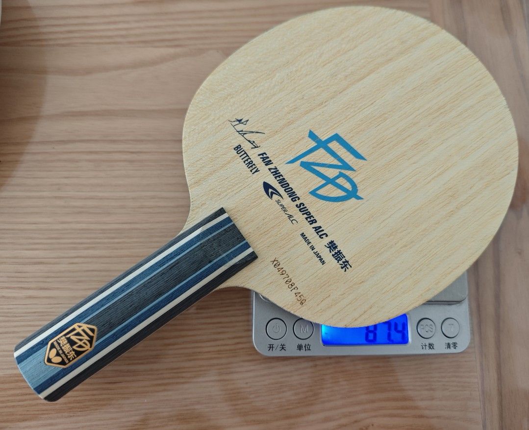Butterfly Fan Zhendong Super ALC Table Tennis Blade FZD (Category: Racket & Ball Sports) located in Singapore. Submitted by emilyzj (Listing ID 1430041607, Image 2). Description: FZD Super ALC Almost new. Only used once Not found original packaging yet Weight: 87.4g 100% authentic .
