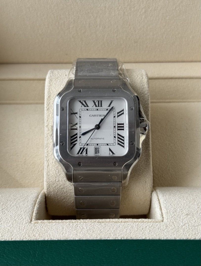 Cartier Santos Large Titanium (Category: Luxury Watches) located in Manila. Submitted by trustedwatchguyph (Listing ID 1430103177, Image 1). Description: cartier santos large 39.8 titanium full set with extra strap brand new 2025 pm for inquiries.
