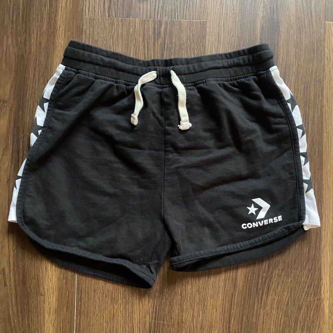 Converse Black Shorts with Star Detail (Category: Shorts) located in Tuguegarao City. Submitted by shi___404 (Listing ID 1430103518, Image 1). Description: Black Converse shorts with white star detailing on the sides.