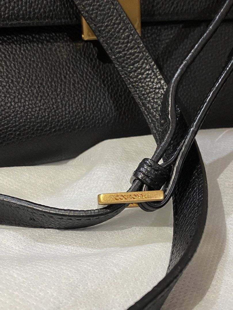 Couronne Black Leather Handbag (Category: Luxury Bags & Wallets) located in Manila. Submitted by Pandorahope_30 (Listing ID 1430205333, Image 3). Description: onhand and ready to care negotiable same day delivery available .