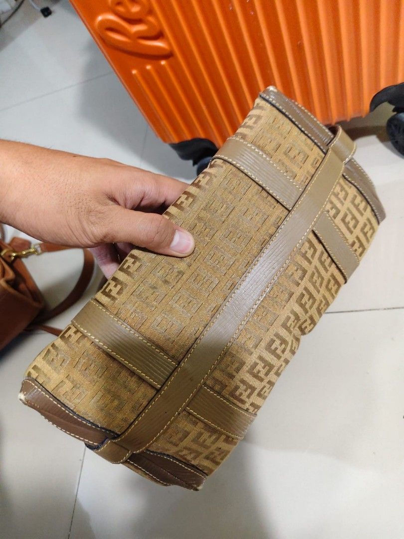 Fendi Brown Handbag (Category: Luxury Bags & Wallets) located in Davao. Submitted by daneyvintage (Listing ID 1430161305, Image 2). Description: normal sign of usage only Japan source.