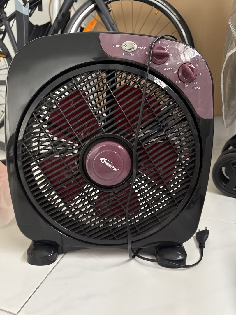 First Box Fan Firstrac Box Fan - Black, Furniture & Home Living, Lighting & Fans ...