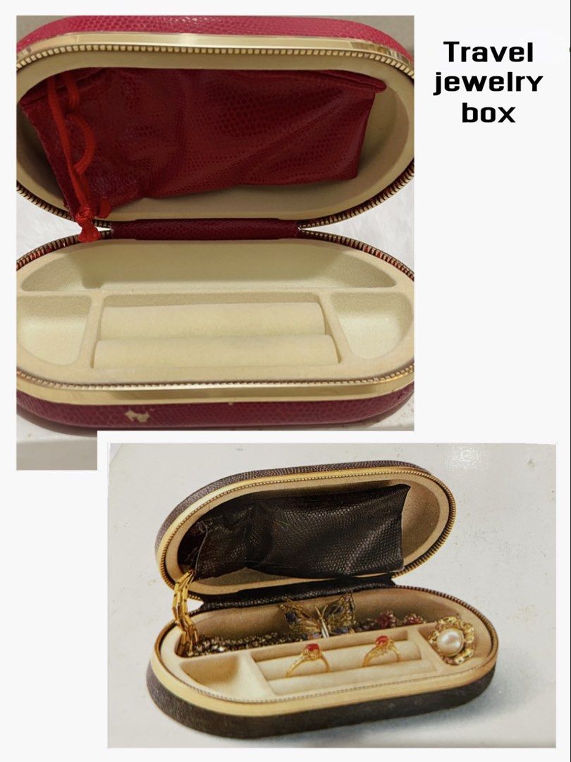 Florence Travel Jewelry Box (Category: Accessory Holder, Box & Organizers) located in Quezon City. Submitted by sissymissy1527 (Listing ID 1430158809, Image 1). Description: Good as new but with flaws due to storage See in the last photo Loc tandang sora, qc.