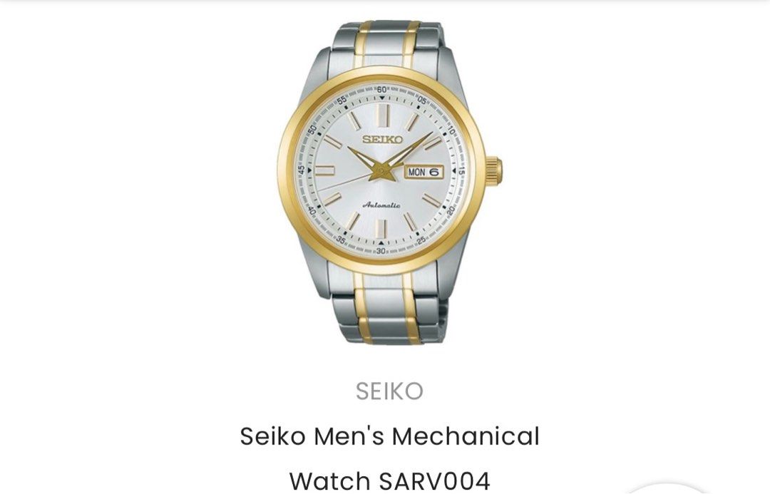 For sale seiko watch (Category: Men's Watches) located in Caloocan City. Submitted by arv14 (Listing ID 1430074561, Image 1). Description: For Sale Seiko Watch Model: SARV004 original brandnew item from japan Complete with box 17k Thank you admin .