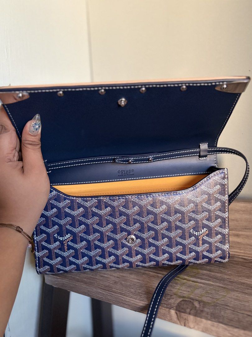 Goyard Monte Carlo Wallet/clutch (Category: Luxury Bags & Wallets) located in Santa Barbara. Submitted by elleemmnnop (Listing ID 1430123067, Image 3). Description: - Goyard Monte Carlo Boi Clutch Sling - Blue -9.5"x5.5"x1.5" - Genuine leather - coded - NGA Shipping nationwide via J&T and LBC. No returns/refunds/exchanges once items are marked as sold..