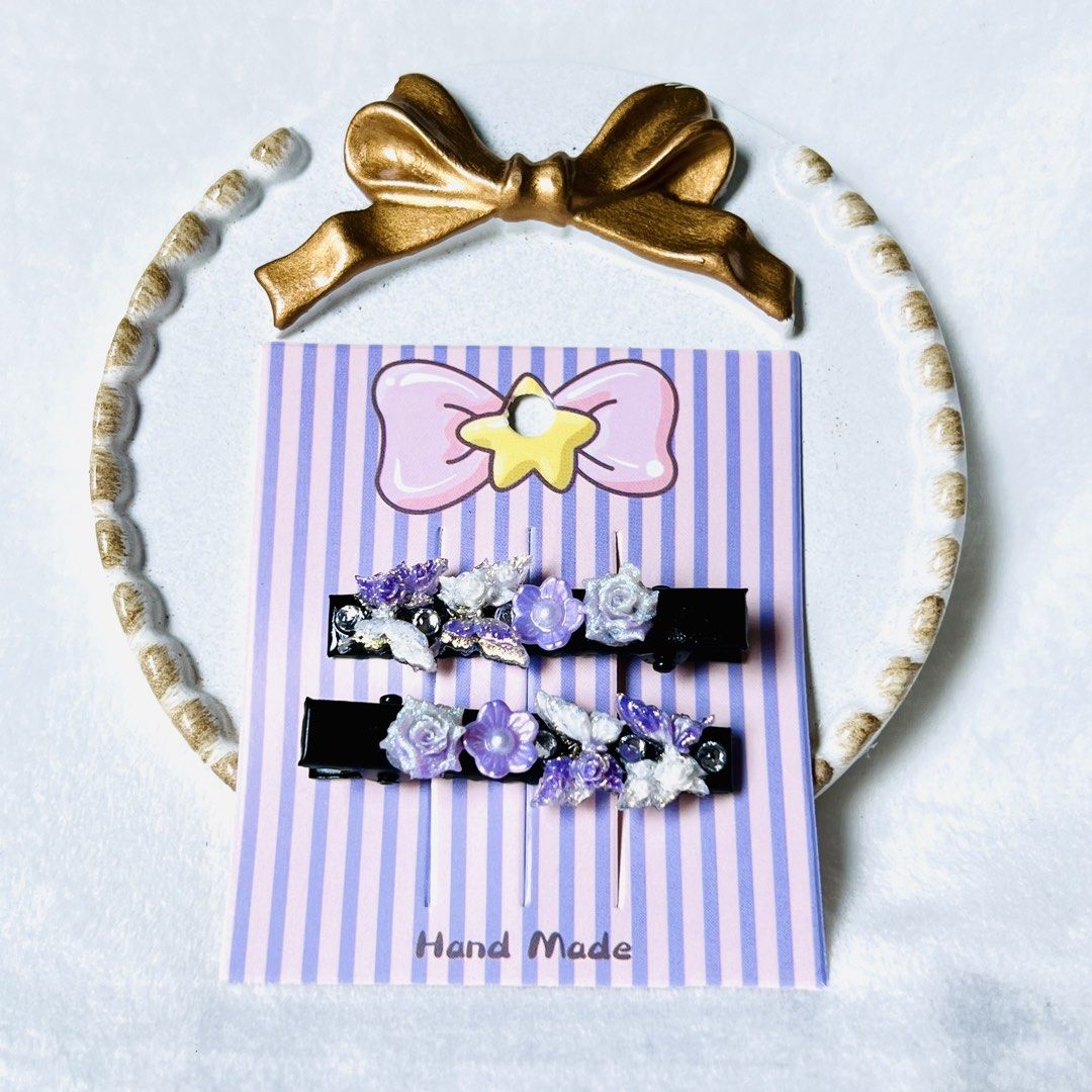 Handmade Floral Hair Clips (Category: Hair Accessories) located in Manila. Submitted by lex_co (Listing ID 1430047596, Image 2). Description: 🌸 Kiddie Hair Clips 🌸 35.00/ pair 3 pairs for 100.00 PM for bulk orders ❤️ #hairclips #anikanik #babygirl #accessories.