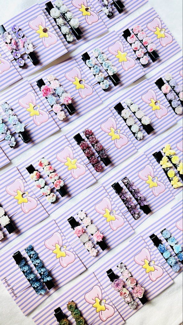 Handmade Floral Hair Clips (Category: Hair Accessories) located in Manila. Submitted by lex_co (Listing ID 1430047678, Image 1). Description: 🌸 Kiddie Hair Clips 🌸 35.00/ pair 3 pairs for 100.00 PM for bulk orders ❤️ #hairclips #anikanik #babygirl #accessories.