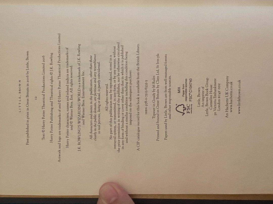 Harry Potter and the Cursed Child Book (Category: Storybooks) located in Manila. Submitted by windcaparal (Listing ID 1430033403, Image 3). Description: .