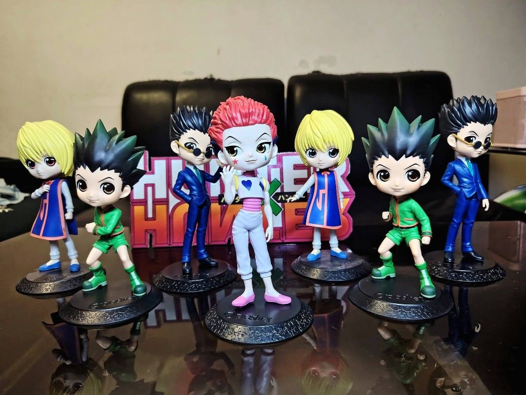 Hunter x Hunter Q Posket Figurines Set (Category: Figurines & Statues) located in Pateros City. Submitted by ogdoomsday (Listing ID 1430209109, Image 2). Description: FS❗❗❗ QPOSKET SET GON KURAPIKA LEORIO HISUKA BIB OPEN FOR PICTURES ONLY TAGUIG LOC 2k na lang sa 7pcs isang kurapika glued yung isa paa kasi naglag kaya nabali pero hindi naman halata.