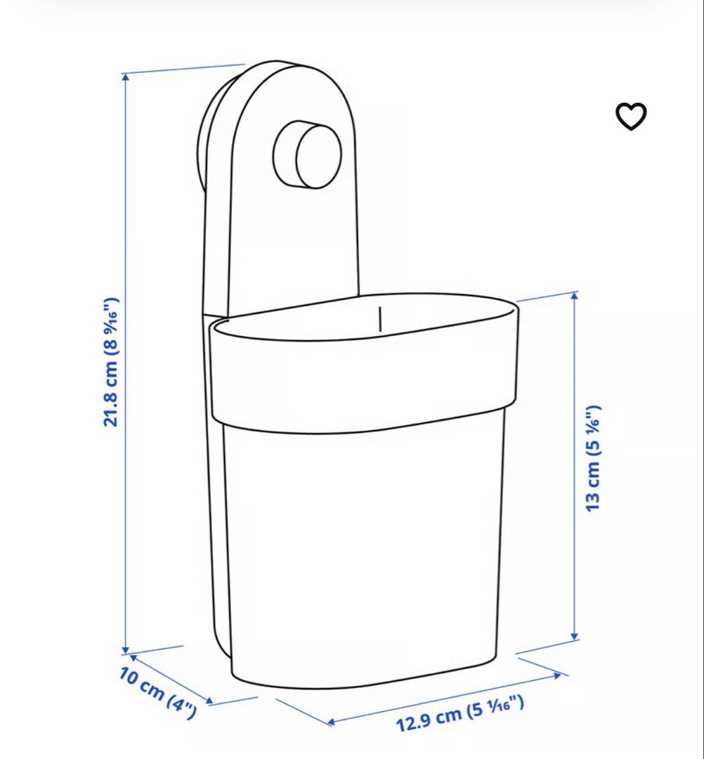 IKEA ÖBONÄS Container with Suction Cup473105067808532481