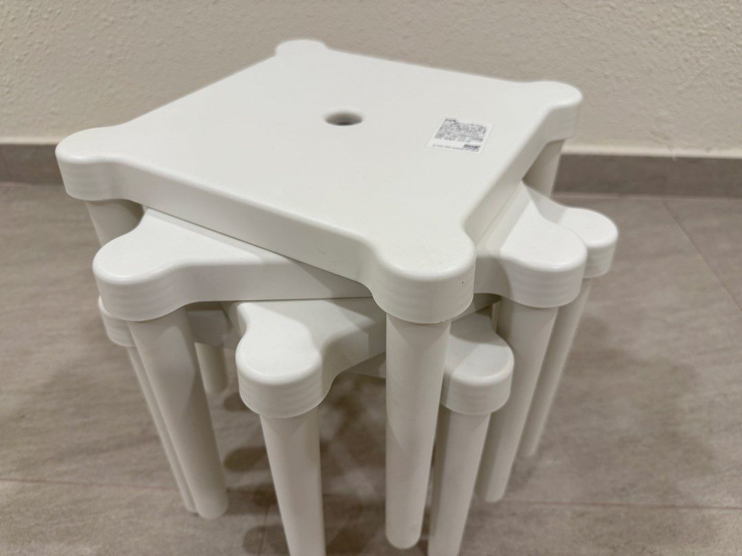 IKEA Stool Set - White