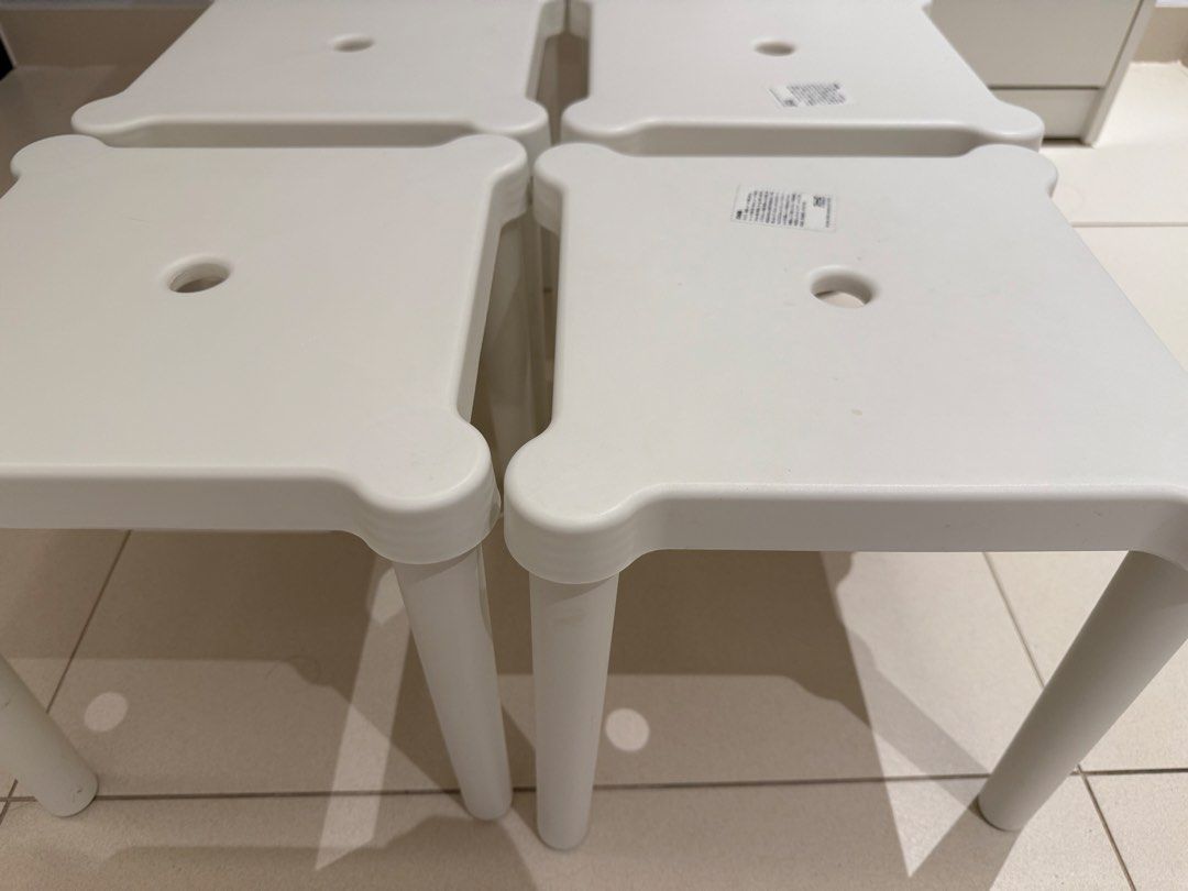 IKEA Stool Set - White446022885699768322