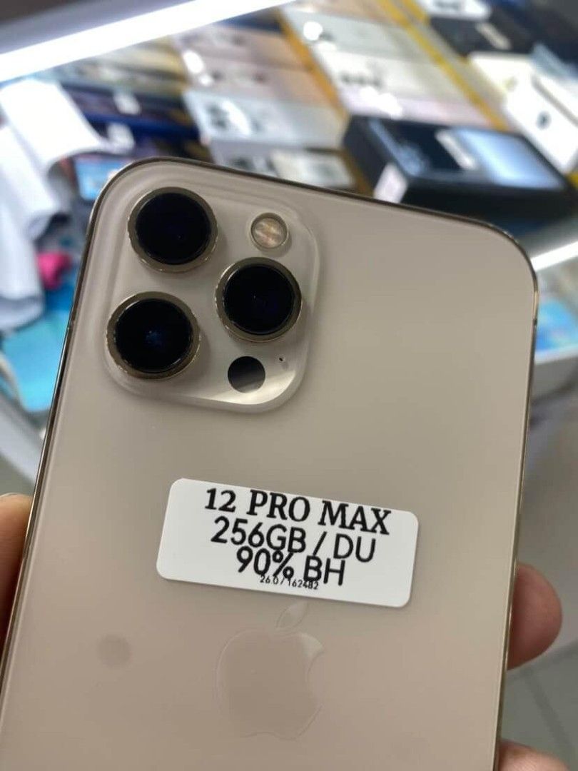 IPHONE 12 PRO MAX (Category: iPhone 12 Series) located in Manila. Submitted by westclutchtradinggadgetinco. (Listing ID 1430197816, Image 2). Description: SALE OR SWAP ! MABILIS KAUSAP ! LEGIT SELLER ! W/ WARRANTY 💯💯💯 •IPHONE 12 PRO MAX •256 GB (Other storage is also available) •Gold (Other color is also available) •Factory Unlock / Openline Dual Sim •90% Battery Health •Face ID Working •Truetone Working •No Hidden Issues | Unli reset •No Repa