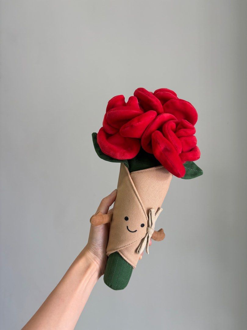 Jellycat Rose bouquet Jelly Cat, Hobbies & Toys, Toys & Games on Carousell