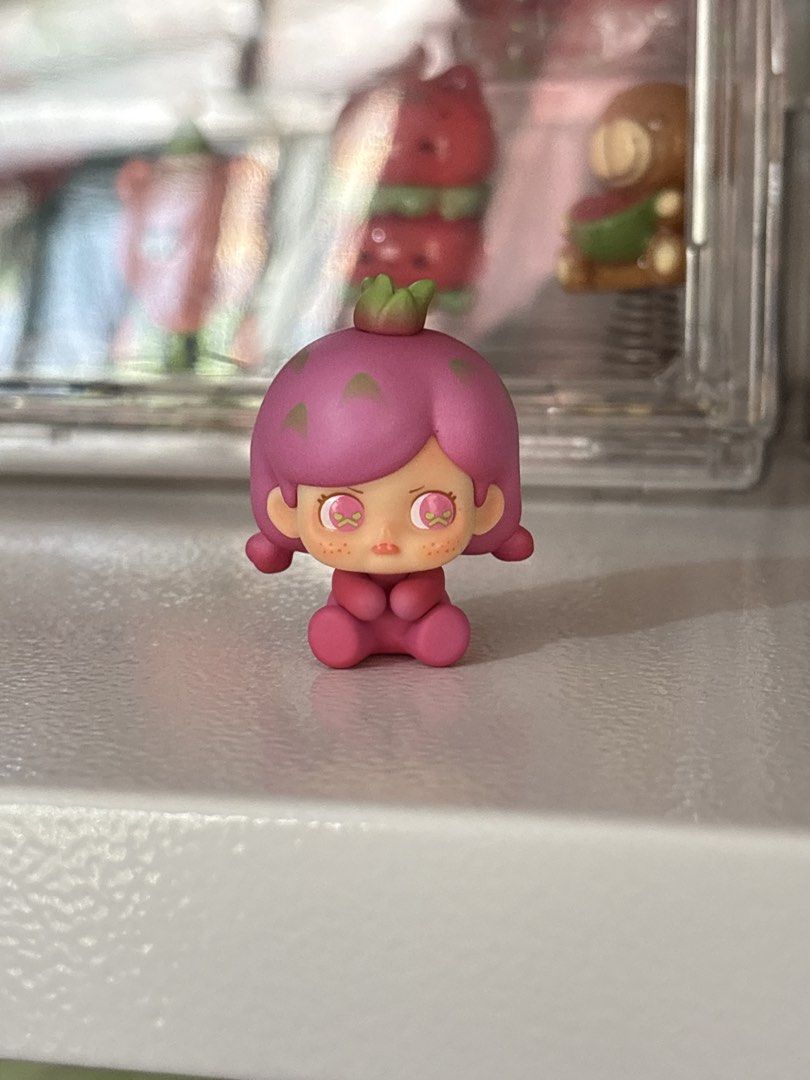 KOKOSA Fruit Series Blind Box Figurines (Category: Designer & Blind Box Toys) located in Bulacan. Submitted by _declutterfly (Listing ID 1430067753, Image 3). Description: I bought these other fruits so I could get the watermelon one 😍🍉 ‼️ TAKE ALL 4 for 480 ‼️ ✨ 130 pesos each ✨ Available: - Apple - Peach - Orange - Dragon Fruit No flaws, fresh from blindbox but doesn’thave packaging anymore (china).