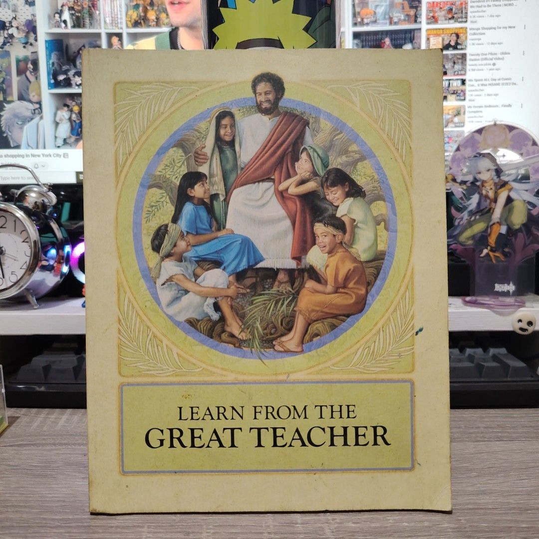 Learn From The Great Teacher Book (Category: Religion Books) located in Bulacan. Submitted by qilyuartstudio (Listing ID 1430155907, Image 1). Description: Book is titled "Learn From The Great Teacher". The cover features an illustration of Jesus with children. It's a great resource for those interested in religious education or collecting vintage books..