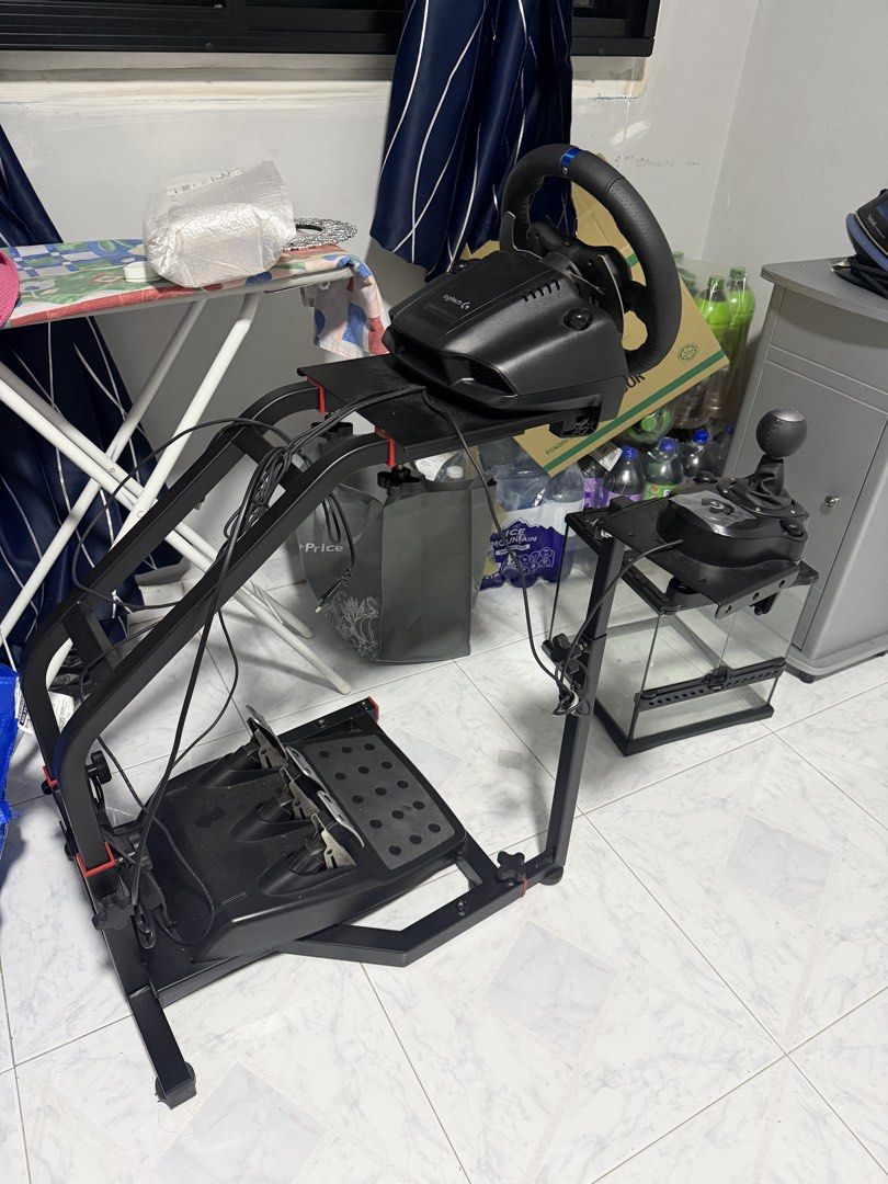 Logitech G29 Racing Wheel Setup with Gear X2 Stand, Video Gaming ...