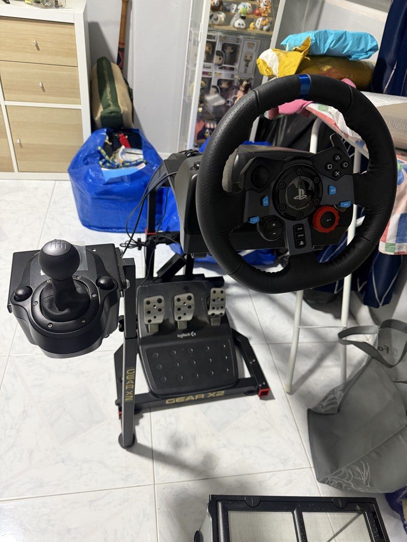 Logitech G29 Racing Wheel Setup with Gear X2 Stand, Video Gaming ...