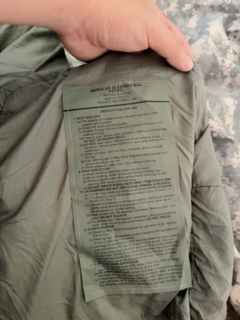 Improve modular sleep system (Category: Hiking & Camping) located in Dasmarinas. Submitted by pequod (Listing ID 1430183307, Image 2). Description: IMPROVE MODULAR SLEEP SYSTEM - PHP 5,000 Patrol bag, cold weather bag, compression stuff sack Location: Dasmariñas, Cavite/Makati Paseo De Roxas.
