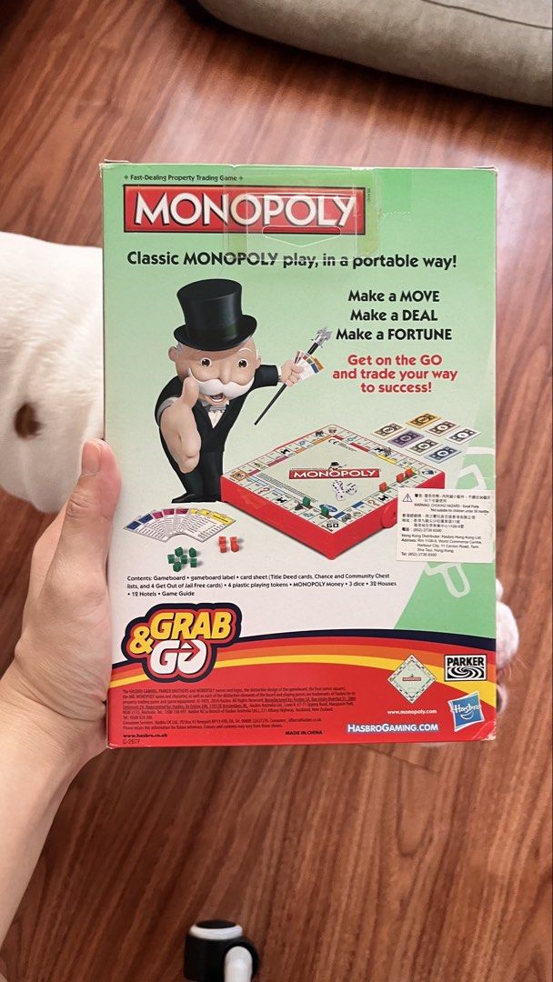 Monopoly Grab & Go (Category: Board Games & Puzzles) located in Las Pinas. Submitted by joweedeclutters (Listing ID 1430121081, Image 2). Description: Monopoly board game Brand new, unopened.