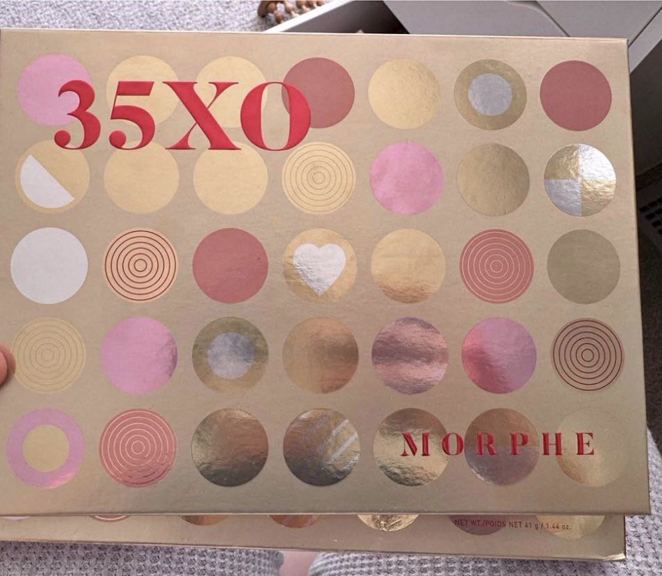Morphe 35XO Palette (Category: Makeup) located in Quezon City. Submitted by cheerupbby (Listing ID 1430192926, Image 1). Description: Swatched for vid. I will ship when I visit home in the Philippines in October/November 2026. I will bring what is SOLD with me PERSONALLY. RFS: Decluttering. I’m not bringing everything to the PH and selling there po. 📍 QC Can ship thru lalamove or j&t.